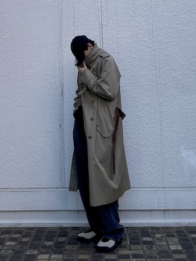 現行品バーバリーロンドントレンチコートチェックハニーベージュ