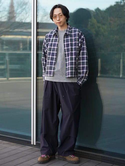 BEAMS（ビームス） ブルゾン アウター チェック ジップ ブルゾン