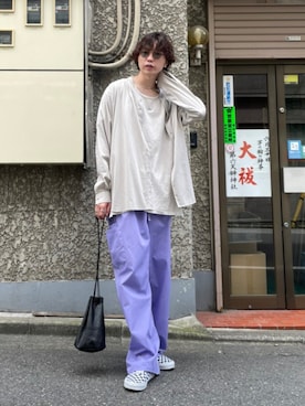 「VANS（バンズ）のアイテム（サンダル）」を使った、SUDOさん（メンズ・186cm）の夏コーディネート