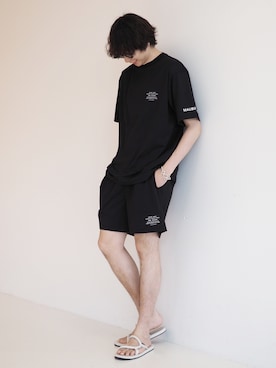 「MALIBU SHIRTS（マリブシャツ）のアイテム」を使った、SUDOさん（メンズ・186cm）の夏コーディネート
