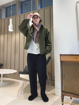 「BeAMS DOT（ビームスドット）のアイテム（ジャケット/アウター）」を使った、SUDOさん（メンズ・186cm）の秋コーディネート