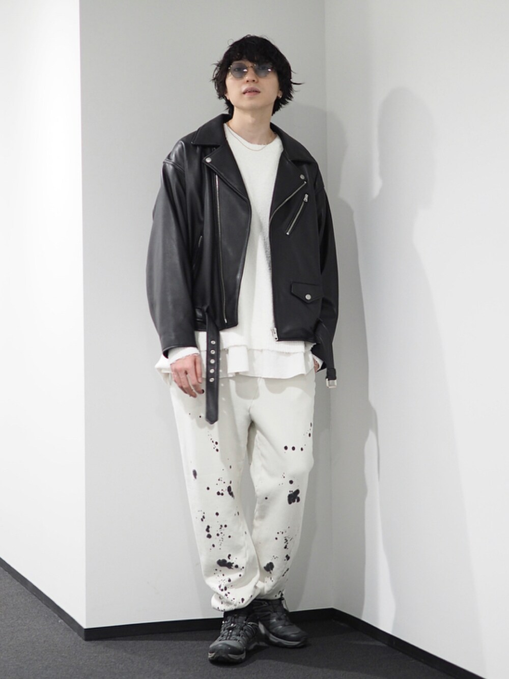 BEAMS ルーズレザーダブルライダース Yahoo!オークション - BEAMS ルーズダブルレザーライダースジャケット/