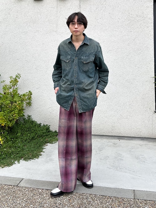 ダブルダイ デニム ウエスタン シャツ（シャツ/ブラウス）｜BEAMS PLUS