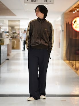 「アイテム（ジャージ）」を使った、SUDOさん（メンズ・186cm）の秋コーディネート