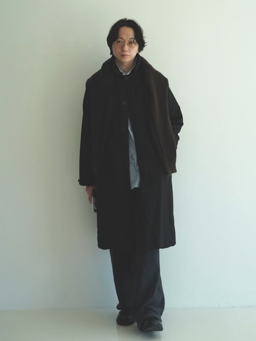 セール】ワイドフィット 中綿ステンカラーコート（ステンカラーコート