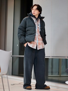 「アイテム（スウェット）」を使った、SUDOさん（メンズ・186cm）の冬コーディネート