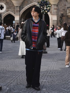 「アイテム（ブルゾン）」を使った、SUDOさん（メンズ・186cm）の冬コーディネート