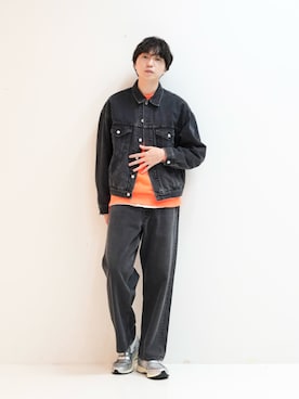 「orSlow（オアスロウ）のアイテム（パンツ）」を使った、SUDOさん（メンズ・186cm）の秋コーディネート