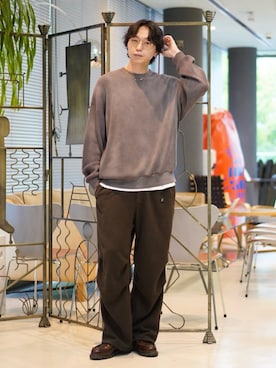 「Gramicci（グラミチ）の【別注】Gramicci / フリース オーバーパンツ（その他パンツ）」を使った、SUDOさん（メンズ・186cm）の夏コーディネート