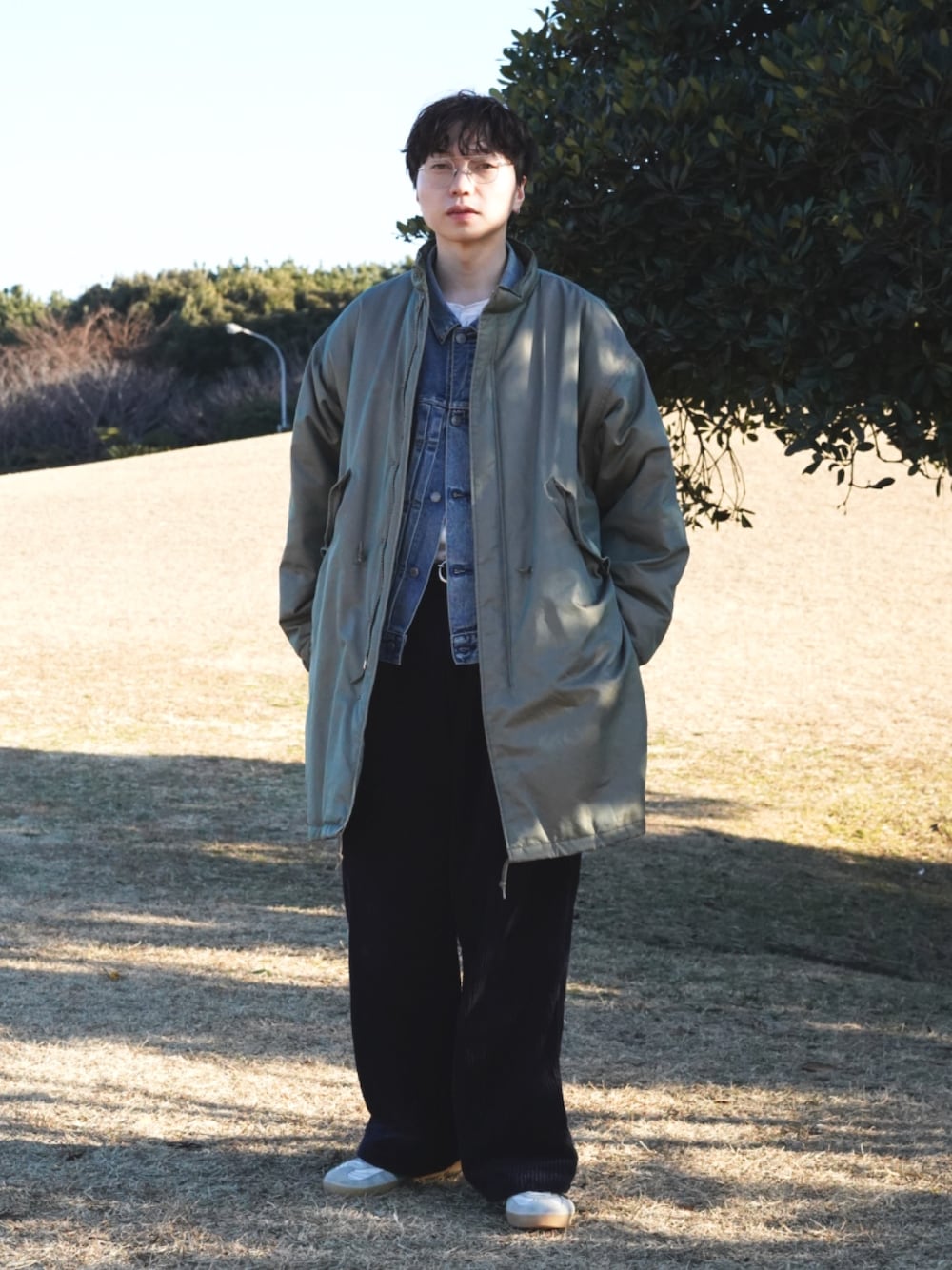 beams シャンブレー　ダウン　モッズコート BEAMS / シャンブレー ダウン モッズコートを使った人気ファッション