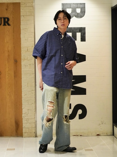 Lee×BEAMS 101Z Crush Repair Denim Pants BEAMS（ビームス）【別注】Lee / 101 クラッシュ デニムパンツ