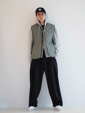 「アイテム（ブルゾン、グレー系）」を使った、SUDOさん（メンズ・186cm）の秋コーディネート