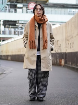 「アイテム（ジャケット/アウター）」を使った、SUDOさん（メンズ・186cm）の冬コーディネート