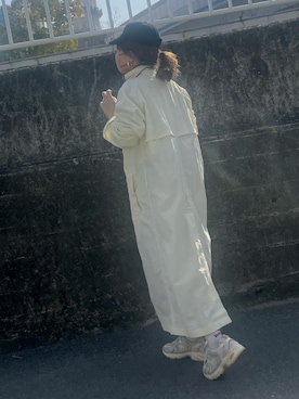 「CANAL JEAN（キャナルジーン）のアイテム（その他アウター）」を使った、チエさん（レディース・161cm）の春コーディネート