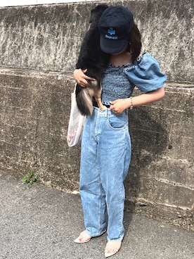 「ISABEL MARANT（イザベルマラン）のアイテム（キャップ）」を使った、チエさん（レディース・161cm）の夏コーディネート