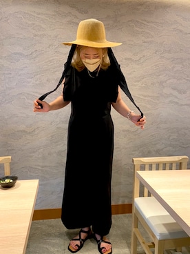 「DONOBAN（ドノバン）のアイテム（オールインワン・サロペット）」を使った、チエさん（レディース・161cm）の夏コーディネート