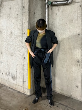「Needles（ニードルス）のアイテム（オールインワン・サロペット）」を使った、yunaさん（レディース・157cm）の春コーディネート