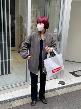 「MIGHTY-MAC（マイティーマック）のアイテム」を使った、yunaさん（レディース・157cm）の冬コーディネート