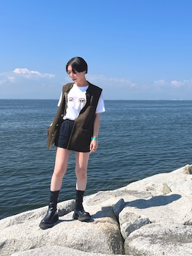「NOAH（ノア）のアイテム（トップス）」を使った、yunaさん（レディース・157cm）の秋コーディネート