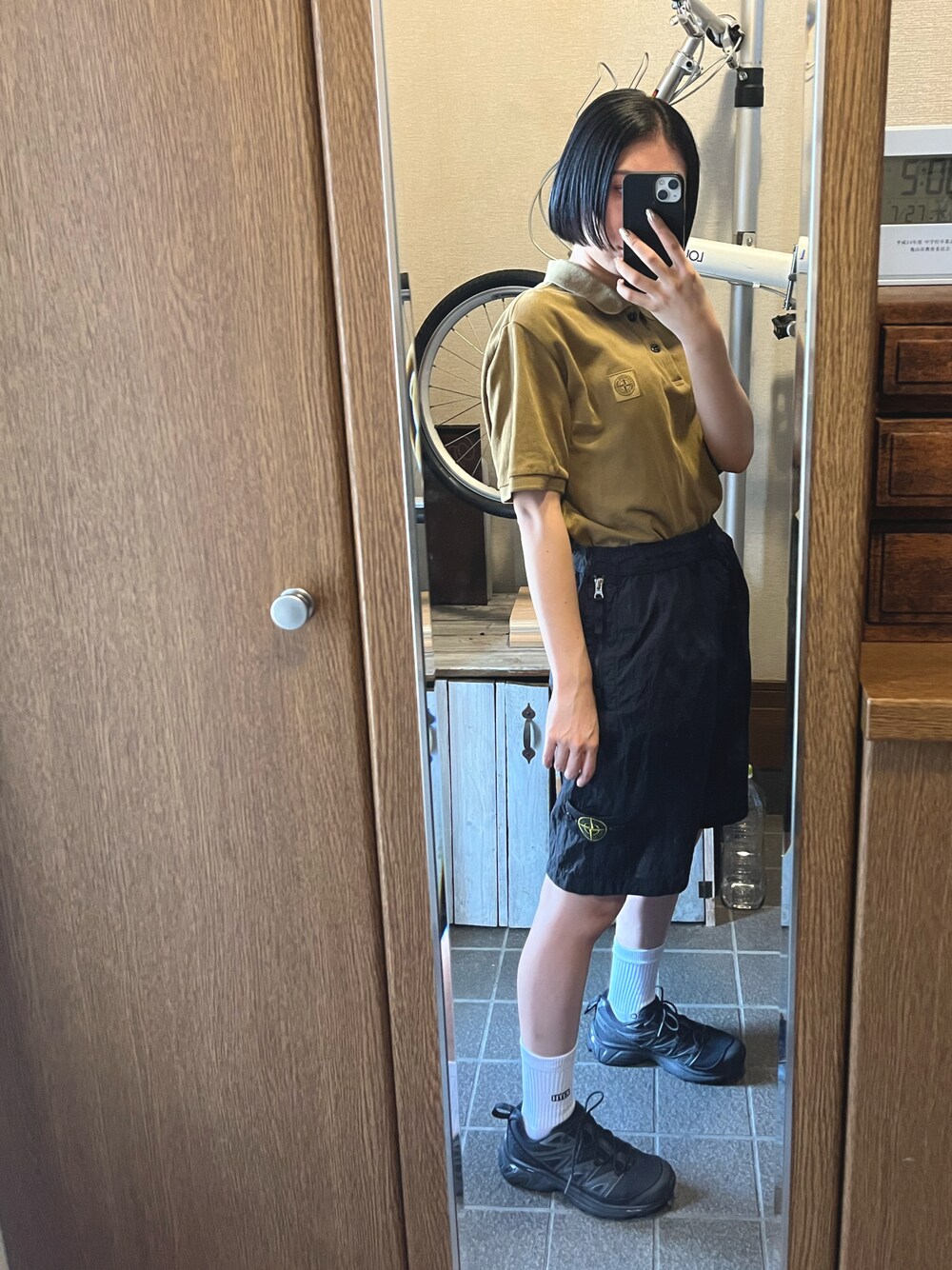 バルマン ストライプラインストーン ショートパンツ ブラック STONE ISLAND（ストーンアイランド）の「＜STONE ISLAND