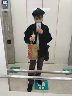 「古着女子」｜「アイテム（ブルゾン）」を使った、yunaさん（レディース・157cm）の秋コーディネート