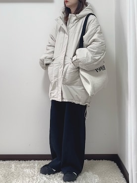 「アイテム（ブルゾン）」を使った、紗衣さん（レディース・158cm）の秋コーディネート