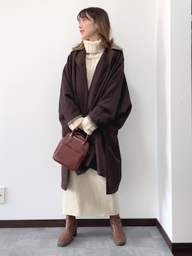 「spoon store（スプーンストア）のアイテム（その他アウター）」を使った、紗衣さん（レディース・158cm）の秋コーディネート