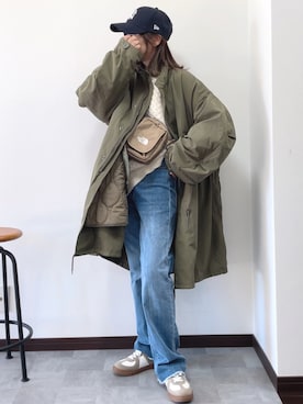 「select MOCA（セレクトモカ）のアイテム（モッズコート）」を使った、紗衣さん（レディース・158cm）の秋コーディネート