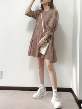 「DHOLIC STYLE（ディーホリックスタイル）のアイテム」を使った、紗衣さん（レディース・158cm）の夏コーディネート
