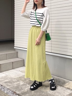 紗衣さん（レディース・158cm）の春コーディネート