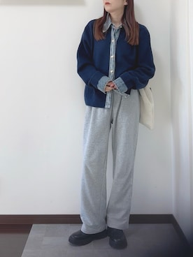 「アイテム（カーディガン/ボレロ）」を使った、紗衣さん（レディース・158cm）の冬コーディネート