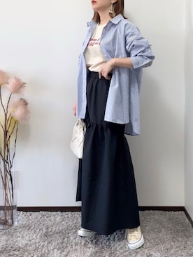 「sakishimatokyo（サキシマトーキョー）のアイテム」を使った、紗衣さん（レディース・158cm）の春コーディネート