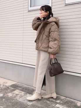 「CIENA（シエナ）のアイテム（ジャケット/アウター）」を使った、紗衣さん（レディース・158cm）の冬コーディネート