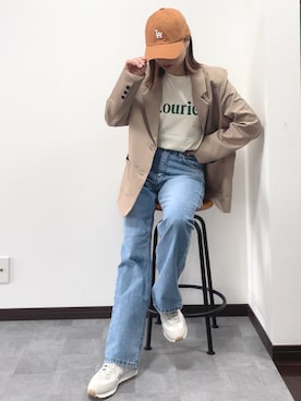 「SONA（ソナ）のアイテム（ジャケット/アウター）」を使った、紗衣さん（レディース・158cm）の春コーディネート