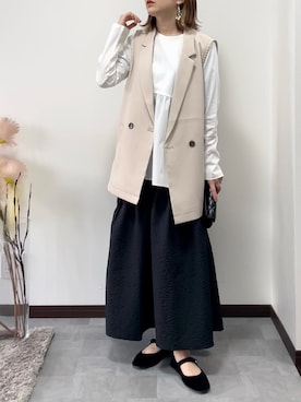 「sakishimatokyo（サキシマトーキョー）のアイテム」を使った、紗衣さん（レディース・158cm）の春コーディネート