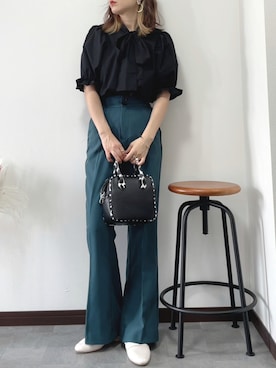 「WC（ダブル シー）のアイテム（トップス）」を使った、紗衣さん（レディース・158cm）の秋コーディネート