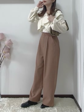 「LAKOLE（ラコレ）のアイテム」を使った、紗衣さん（レディース・158cm）の秋コーディネート