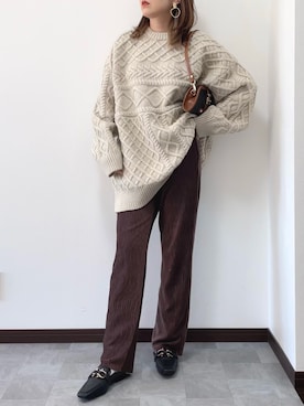 「Baginning(バッグリング)のアイテム」を使った、紗衣さん(レディース・158cm)の秋コーディネート