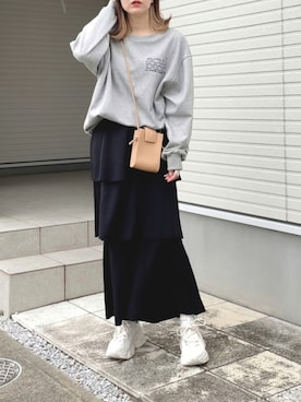 「DHOLIC STYLE（ディーホリックスタイル）のアイテム」を使った、紗衣さん（レディース・158cm）の秋コーディネート