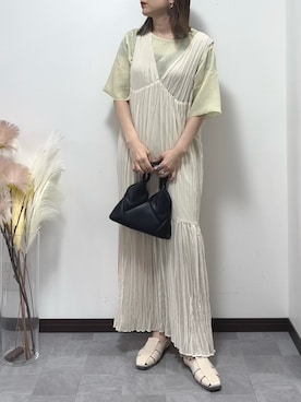 「アイテム（ワンピース）」を使った、紗衣さん（レディース・158cm）の夏コーディネート