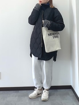 「オペークドットクリップ」｜「アイテム（その他アウター）」を使った、紗衣さん（レディース・158cm）の秋コーディネート