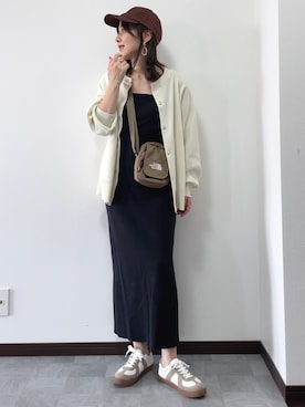 「DISCOAT（ディスコート）のアイテム（キャップ）」を使った、紗衣さん（レディース・158cm）の秋コーディネート