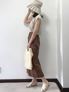 「DHOLIC STYLE（ディーホリックスタイル）のアイテム」を使った、紗衣さん（レディース・158cm）の夏コーディネート