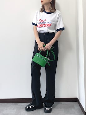 「Diosfront（ディオスフロント）のアイテム」を使った、紗衣さん（レディース・158cm）の春コーディネート