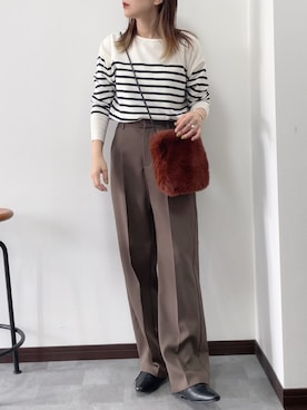 「feepur（フェピュール）のアイテム（パンツ）」を使った、紗衣さん（レディース・158cm）の秋コーディネート