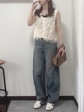 「tiptop（ティップトップ）のアイテム（トップス）」を使った、紗衣さん（レディース・158cm）の春コーディネート