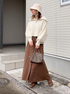 紗衣さん（レディース・158cm）の冬コーディネート