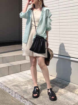 「abc une face（アーベーセーアンフェイス）のアイテム」を使った、紗衣さん（レディース・158cm）の夏コーディネート