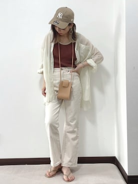 「apres jour（アプレジュール）のアイテム（パンツ）」を使った、紗衣さん（レディース・158cm）の夏コーディネート
