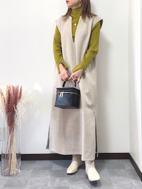 紗衣さん（レディース・158cm）の冬コーディネート